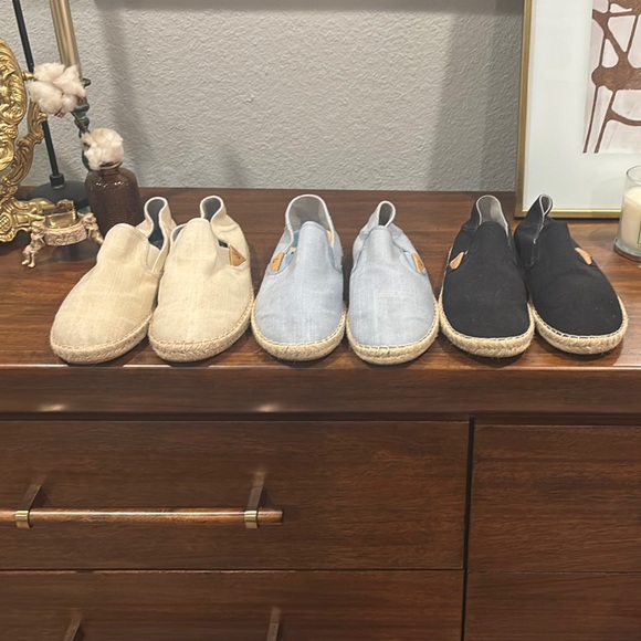 BUNDLE OF 3** OluKai Black and Blue Espadrilles Slip-On Shoes - Picture 2 of 6